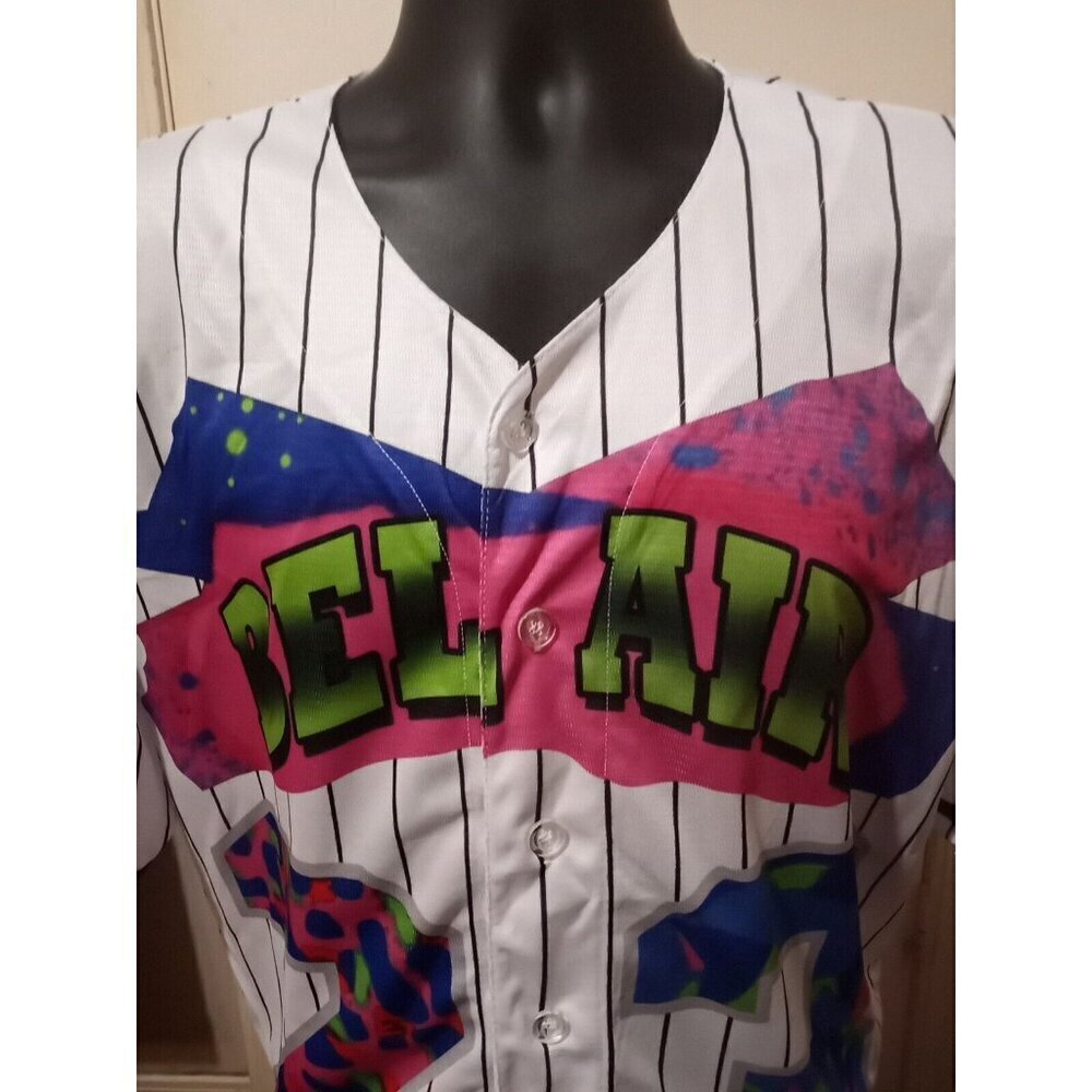 90s Style Bel-Air Baseball Jersey #23 Men's Sz Large L Throwback Fresh Hip Hop - Picture 2 of 11